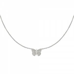 Damen Halskette butterfly aus mit Weigold beschichtetem Edelstahl