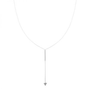 Damen Halskette arrow line aus mit Weigold beschichtetem Kupfer