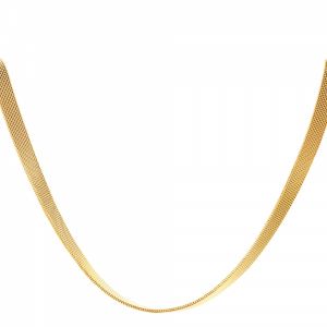 Damen Halskette elegant aus mit Gelbgold beschichtetem Edelstahl