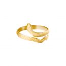 Damen Ring serpent aus mit Gelbgold beschichtetem Edelstahl