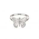 Damen Ring butterfly aus mit Weigold beschichtetem Edelstahl
