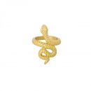 Damen Ring flawless snake aus mit Gelbgold beschichtetem Edelstahl Gre: 18