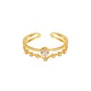 Damen Ring brightest star aus mit Gelbgold beschichtetem Kupfer mit Zirkonsteinen