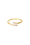 Damen Ring sparkling twist aus mit Gelbgold beschichtetem Kupfer mit Zirkonsteinen