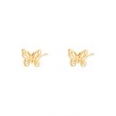 Damen Ohrringe little butterfly aus mit Gelbgold beschichtetem Edelstahl