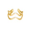 Damen Ring curvy aus mit Gelbgold beschichtetem Edelstahl