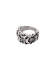 Herren Ring mit Vintage-Ornament in silberfarben & schwarz aus Edelstahl Gre 21